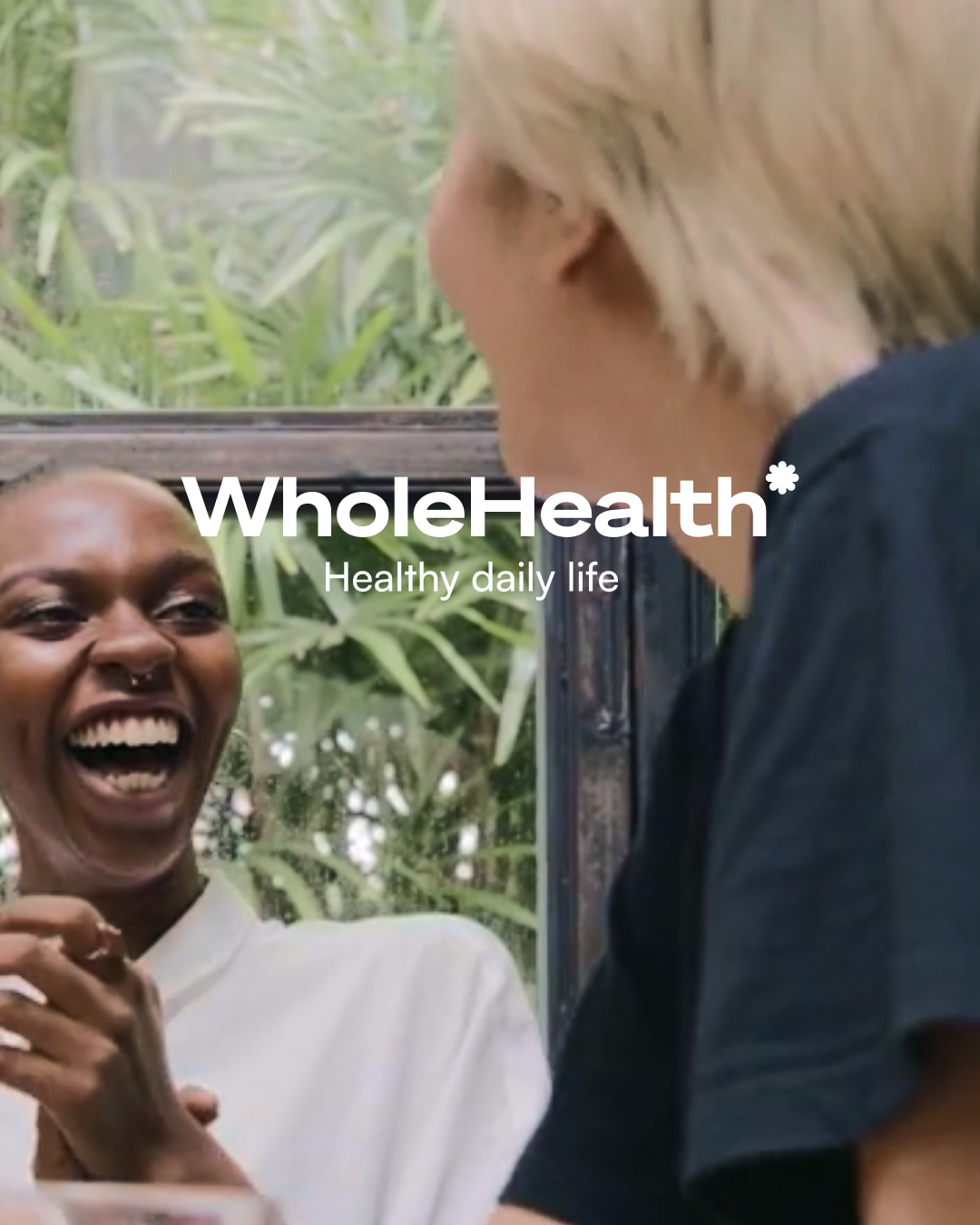Whole Health brand identity applied to print and digital design